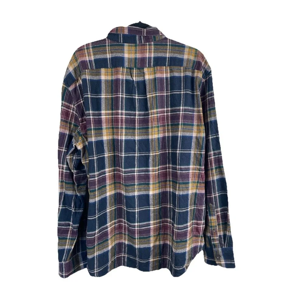 NWT! J. CREW Flannel Classic Men Black Plaid Button Shirt Cotton Casual Size XXL